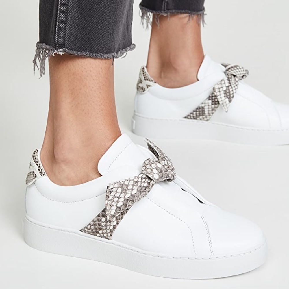 Alexandre Birman Jungle laceless python bow shoe